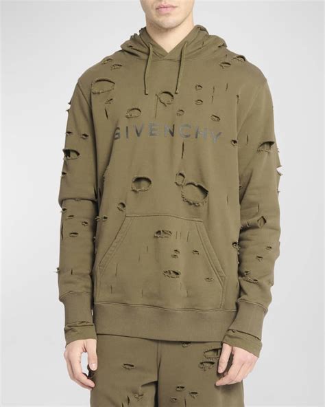 givenchy offseason mens sweater|Givenchy men's destroyed hoodie.